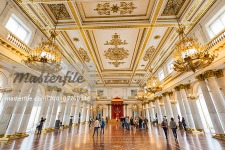 St George's Hall (Great Throne Room), The Hermitage, St. Petersburg, Russia