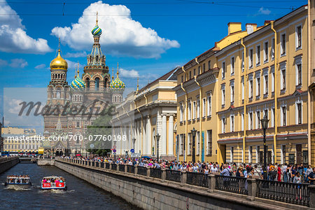The Griboyedov Canal and the Church on Spilled Blood, St. Petersburg, Russia