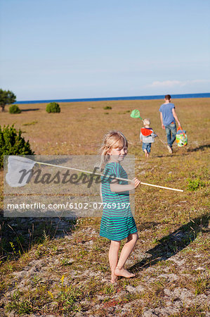 Girl with fishing net