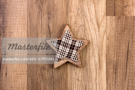 decoration with wooden background and moravian star