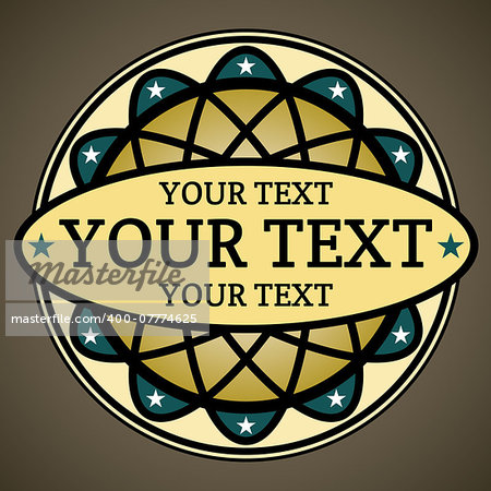 Decorative vector label with place for your text