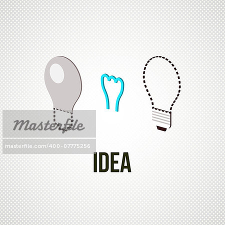 light bub the idea concept, vector illustration