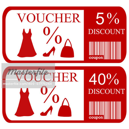 5% and 40% discount vouchers