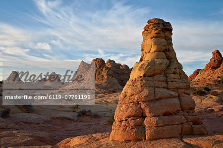 Sandstone cones at first light, Coyote Buttes Wilderness, Vermilion Cliffs National Monument, Arizona, United States of America, North America