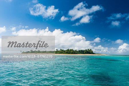 Little island with a white sand beach in Haapai, Haapai Islands, Tonga, South Pacific, Pacific