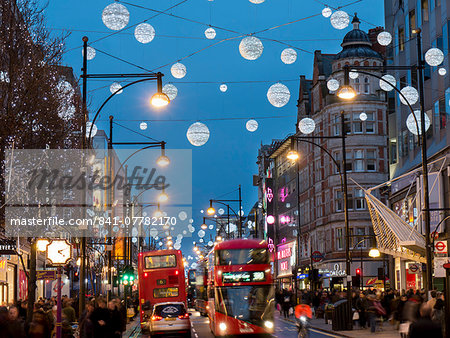 Oxford Street at Christmas, London, England, United Kingdom, Europe Oxford Street at Christmas, London, England, United Kingdom, Europe