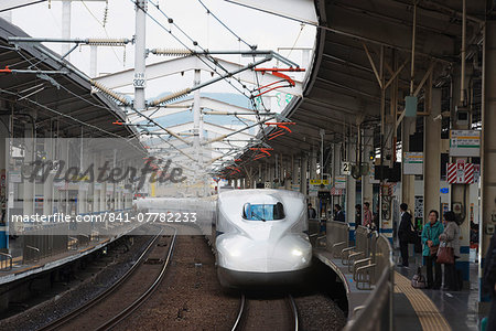 Shinkansen bullet train, Honshu, Japan, Asia Shinkansen bullet train, Honshu, Japan, Asia