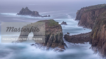 Dramatic cliffs at Land's End in Cornwall, England, United Kingdom, Europe