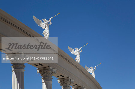 Statues of angels playing bugles, Caesar's Palace Hotel, Las Vegas, Nevada, United States of America, North America