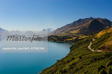 Turquoise water of Lake Wakaipu, around Queenstown, South Island, New Zealand Turquoise water of Lake Wakaipu, around Queenstown, South Island, New Zealand