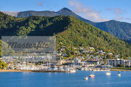Harbour of Picton landing point of the ferry, Picton, Marlborough Region, South Island, New Zealand, Pacific