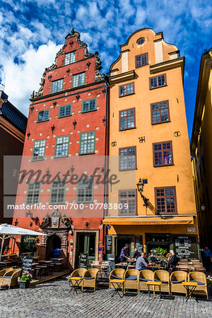 Colorful buildings at Stortorget, Gamla Stan (Old Town), Stockholm, Sweden