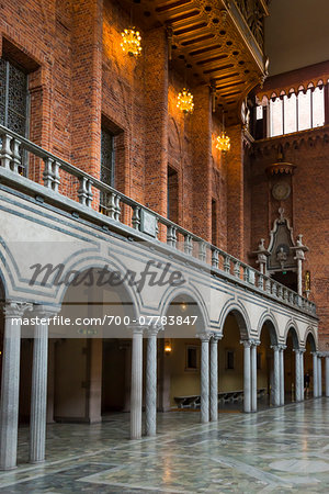 The Blue Hall, interior of the Stockholm City Hall, Stockholm, Sweden