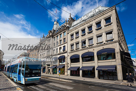 Streetcar and Department Store, Oslo, Norway