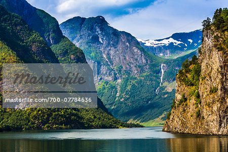Naeroyfjord, Sognefjord, Aurland, Sogn og Fjordane, Norway