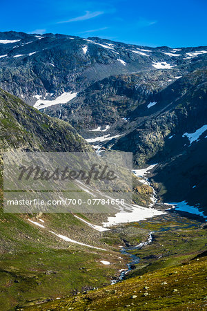 Along Bjorgavegen Tourist Route from Aurland to Laerdal, Sogn og Fjordane, Norway