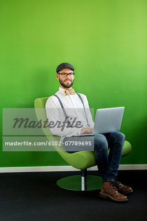 Man working on laptop