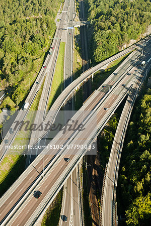 Aerial vie of highway