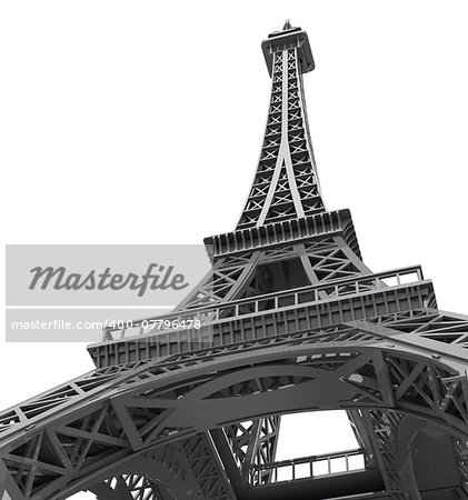 3d generated picture of the eiffel tower