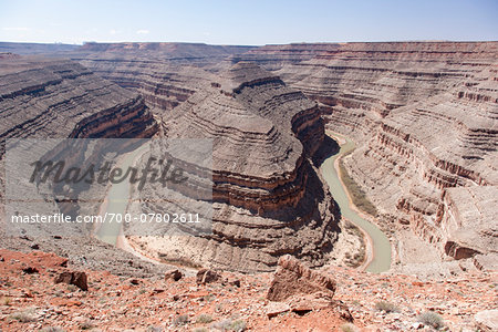 Overview of canyon, Goosenecks State Park, San Juan County, Utah, USA Overview of canyon, Goosenecks State Park, San Juan County, Utah, USA