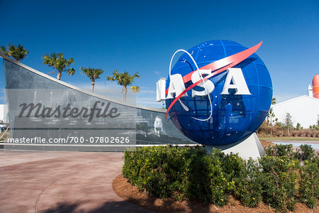 Entrance to Kennedy Space Center, Cape Canaveral, Florida, USA