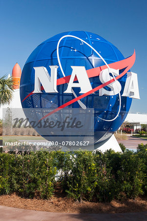 Entrance to Kennedy Space Center, Cape Canaveral, Florida, USA