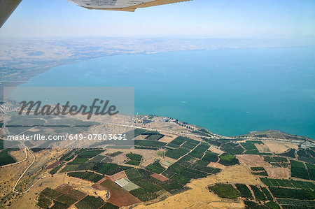 Aerial view of the Sea Of Galilee, Israel