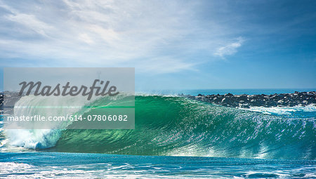 The Wedge surf spot, Newport beach, California, USA