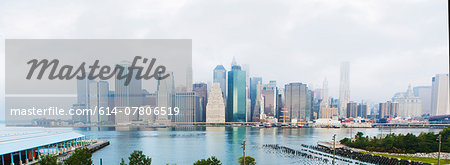 Panoramic view of Lower Manhattan skyline, New York, USA Panoramic view of Lower Manhattan skyline, New York, USA