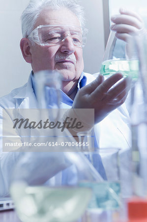 Senior scientist working at laboratory