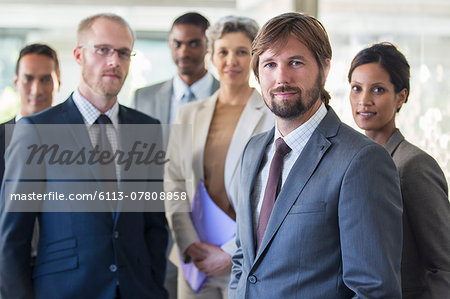 Group portrait of successful office team