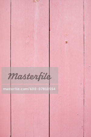 Close-up of Pink Painted Wooden Wall, Royan, Charente-Maritime, France