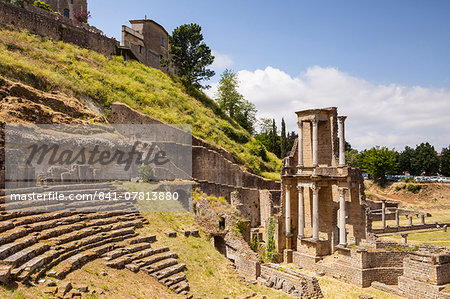 The Roman theatre dating from the 1st century, Volterra, Tuscany, Italy, Europe