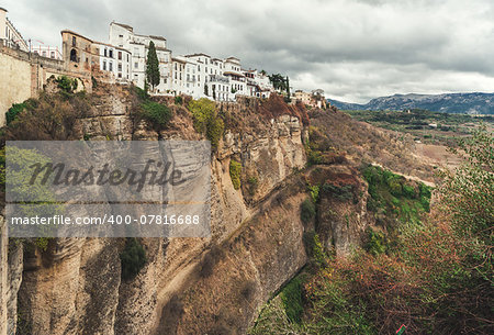 Picturesque view of Ronda city. Province of Malaga, Andalusia, Spain