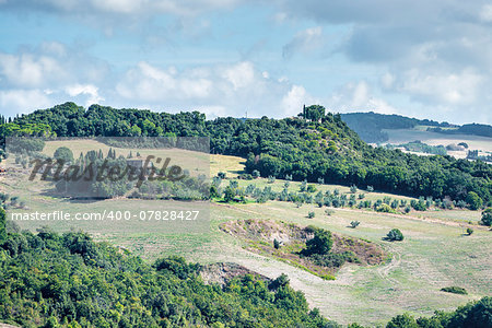 Image near Pienza with beautiful landscape in Tuscany, Italy