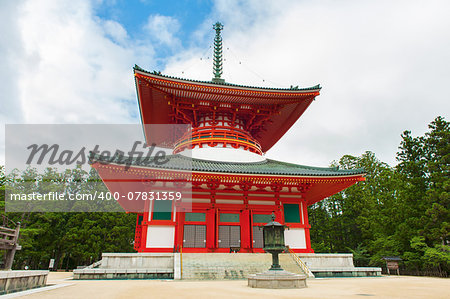 Konpon Daito pagoda in Danjogaran near Mount Koya, Japan