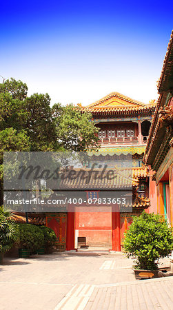 Courtyard on the female part of the palace in Forbidden City, Beijing, China