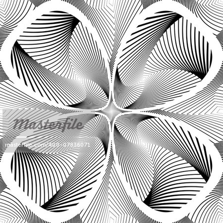 Design monochrome decorative twirl background. Abstract grid textured backdrop. Vector-art illustration. No gradient