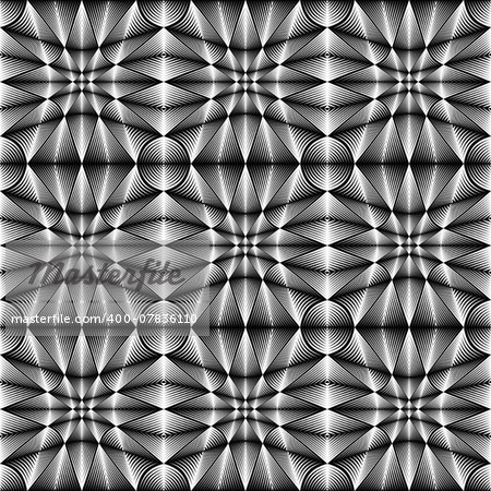 Design seamless geometric trellised pattern. Abstract monochrome background. Vector art. No gradient