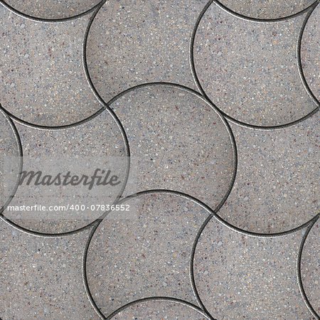 Grey Decorative Wavy Pavers. Seamless Tileable Texture.