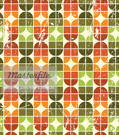 Vintage colorful decorative seamless pattern, rhombic abstract background.