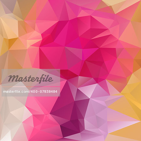 vector polygonal background with irregular tessellations pattern - triangular design in reflective magenta colors - pink rose