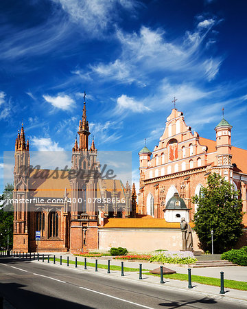 St. Anne's Church and Bernardine Monastery in Vilnius, Lithuania,