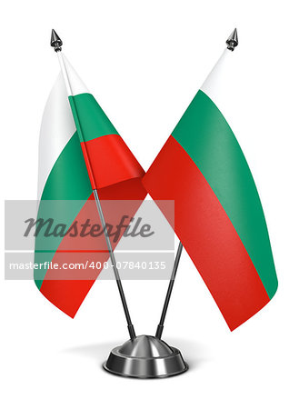 Bulgaria - Miniature Flags Isolated on White Background.