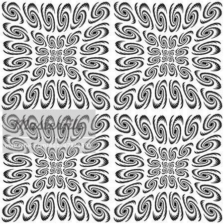 Design seamless monochrome spiral movement pattern. Abstract twirl background. Vector art