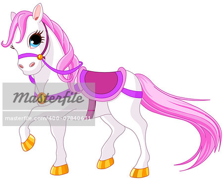 Very cute pink princess horse