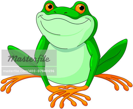 Illustration of very cute Frog