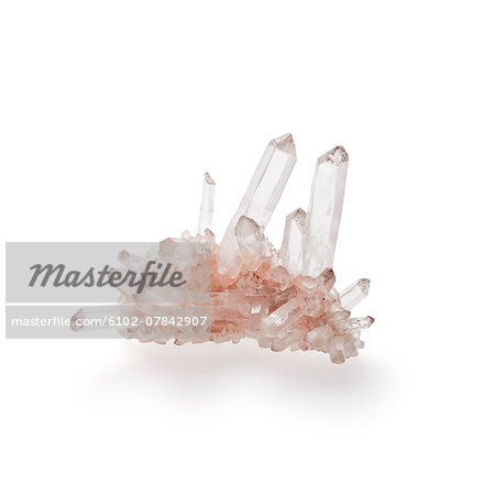 Crystals on white background