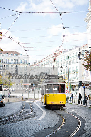 Yellow Lisbon tram