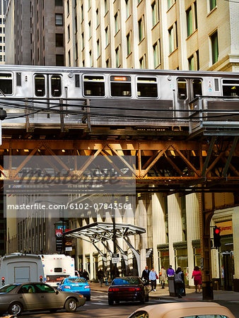 Low angle view of subway train